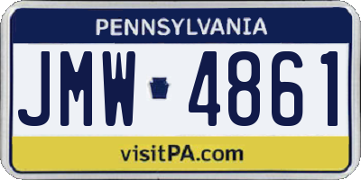 PA license plate JMW4861