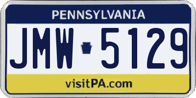 PA license plate JMW5129