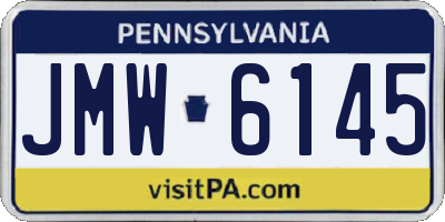 PA license plate JMW6145