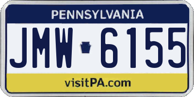 PA license plate JMW6155