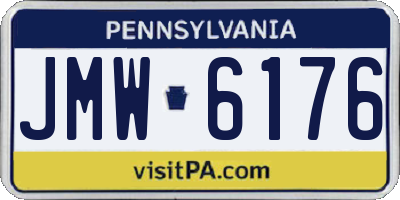 PA license plate JMW6176