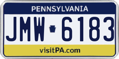 PA license plate JMW6183