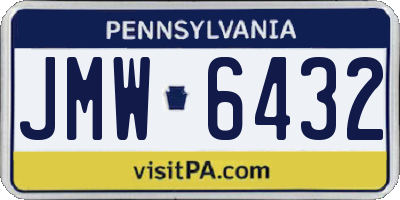 PA license plate JMW6432