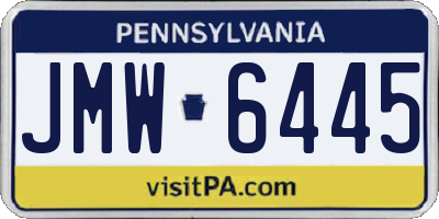 PA license plate JMW6445