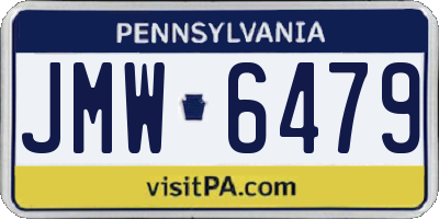PA license plate JMW6479