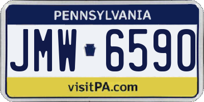 PA license plate JMW6590