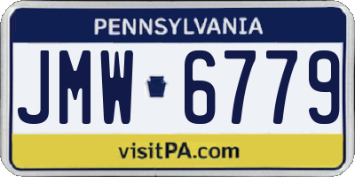PA license plate JMW6779