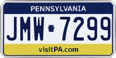 PA license plate JMW7299