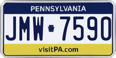 PA license plate JMW7590