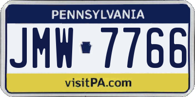 PA license plate JMW7766