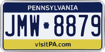 PA license plate JMW8879
