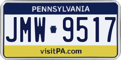 PA license plate JMW9517