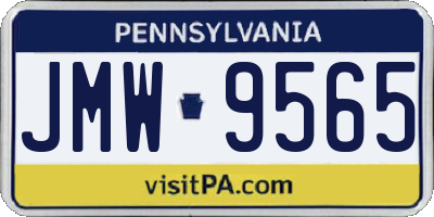 PA license plate JMW9565