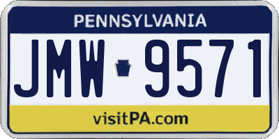 PA license plate JMW9571