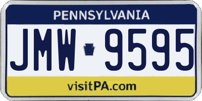 PA license plate JMW9595