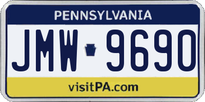 PA license plate JMW9690