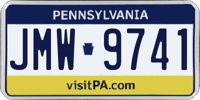 PA license plate JMW9741