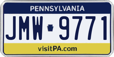 PA license plate JMW9771