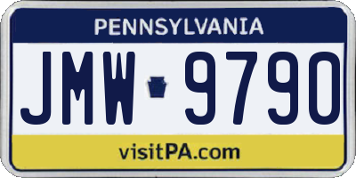 PA license plate JMW9790