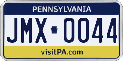 PA license plate JMX0044