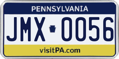 PA license plate JMX0056
