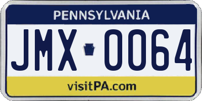 PA license plate JMX0064
