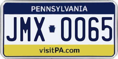 PA license plate JMX0065
