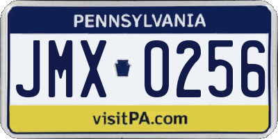 PA license plate JMX0256