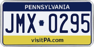 PA license plate JMX0295