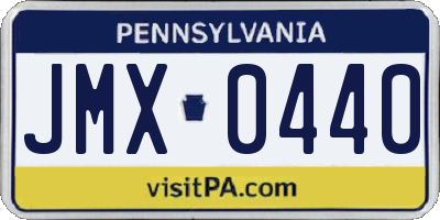 PA license plate JMX0440