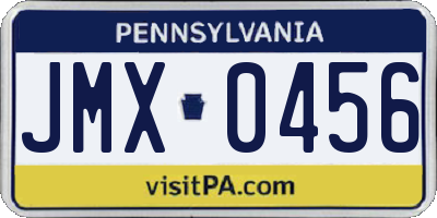 PA license plate JMX0456
