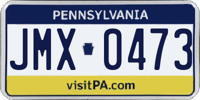 PA license plate JMX0473