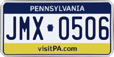 PA license plate JMX0506