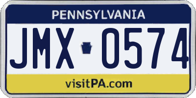 PA license plate JMX0574