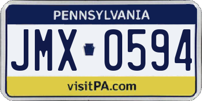PA license plate JMX0594