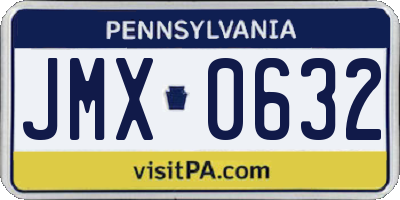 PA license plate JMX0632