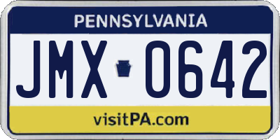 PA license plate JMX0642