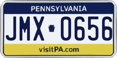 PA license plate JMX0656