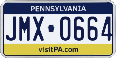 PA license plate JMX0664