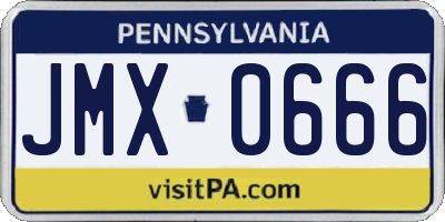 PA license plate JMX0666
