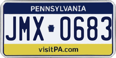 PA license plate JMX0683