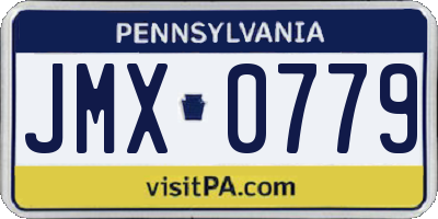 PA license plate JMX0779