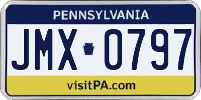 PA license plate JMX0797