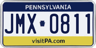 PA license plate JMX0811