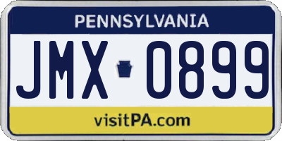 PA license plate JMX0899