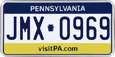 PA license plate JMX0969