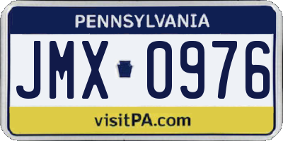 PA license plate JMX0976
