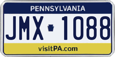 PA license plate JMX1088
