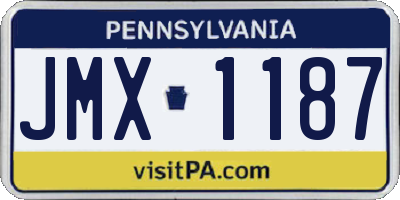PA license plate JMX1187