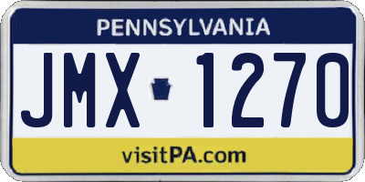 PA license plate JMX1270
